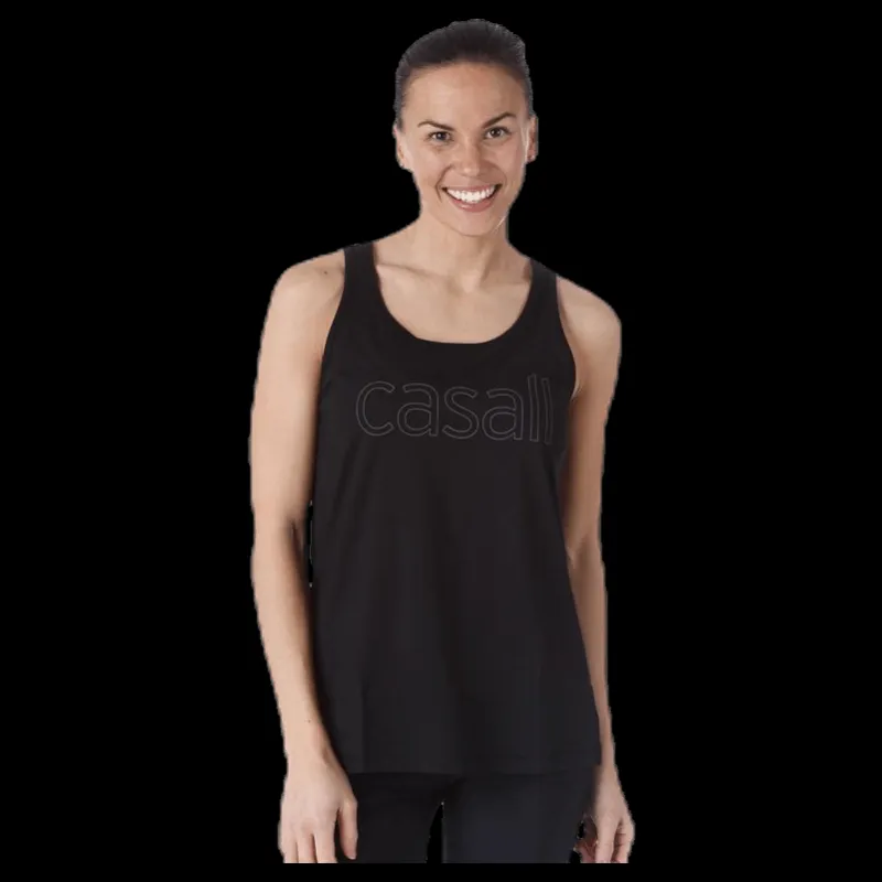 Clearance Casall Logo Relaxed Tank Black Svart