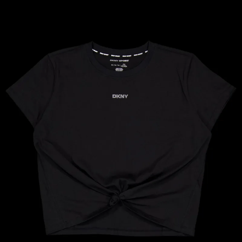 New DKNY Sport Logo T-shirt Black Svart