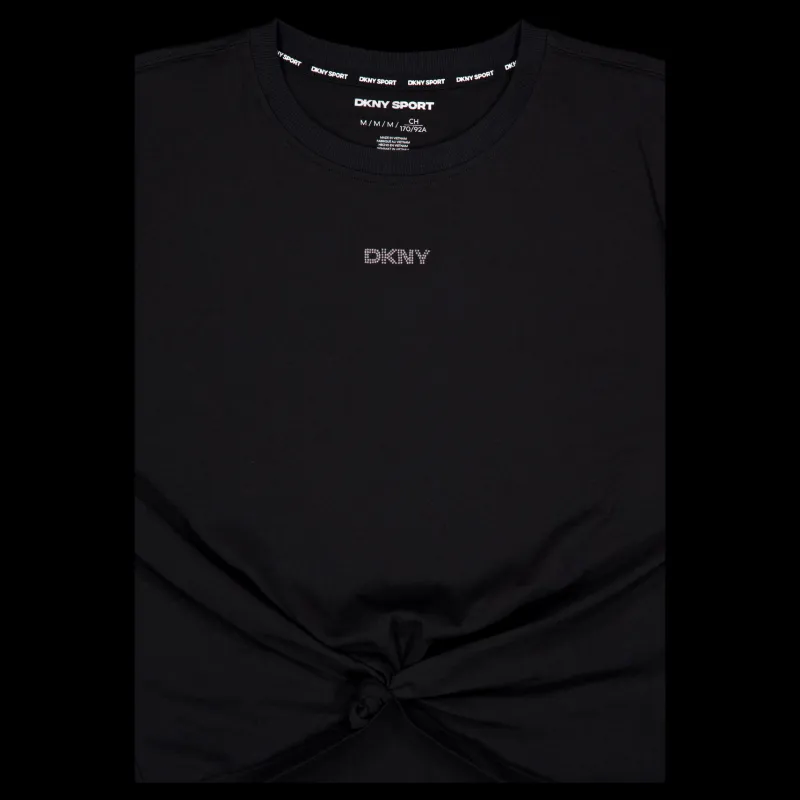 New DKNY Sport Logo T-shirt Black Svart