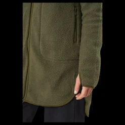 Svea Long Pile Zip Sweat Dark Army Online