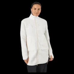 Svea Long Pile Zip Sweat Off White Vit