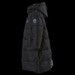 Svea Long Puffer Coat Junior Black Svart Best