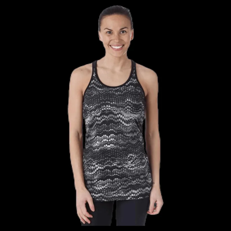 Röhnisch Long Racerback AOP Black Svart Hot