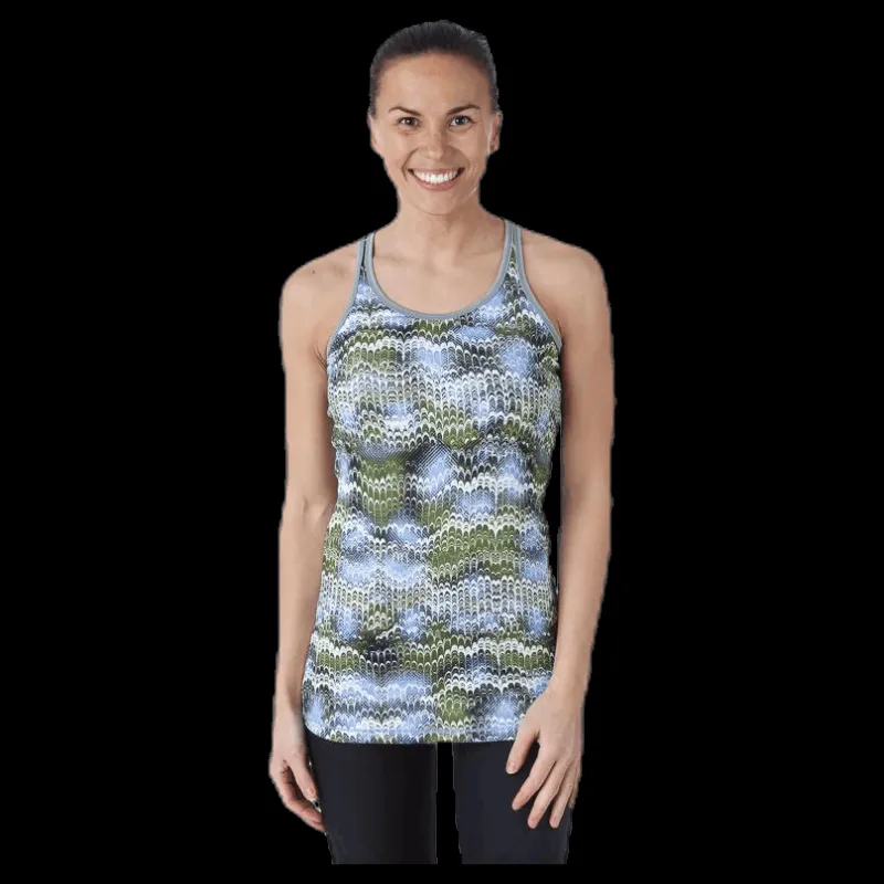 Röhnisch Long Racerback AOP Blue Blå New