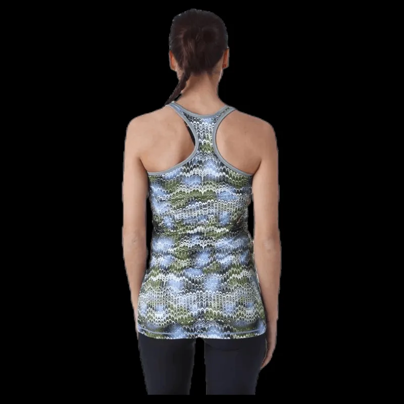 Röhnisch Long Racerback AOP Blue Blå New