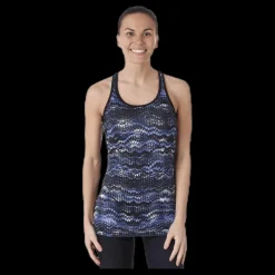 Clearance Röhnisch Long Racerback AOP Blue Blå
