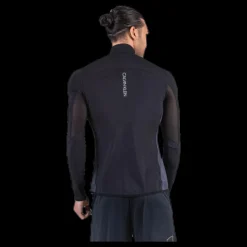 Clearance Calvin Klein Long Sleeve 1/2 Zip Top Black Svart