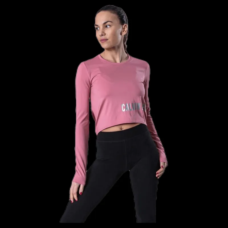 Calvin Klein Long Sleeve T-Shirt Pink Rosa Hot