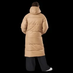 Svea Loose Hood Coat Camel Brown Online