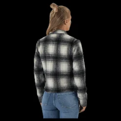 Only Lou Short Check Jacket Cc Otw Grey Outlet