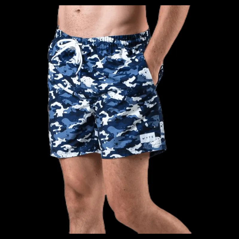 Wyte Louie Swim Trunks Blue/Patterned Blå och Mönstrad Discount