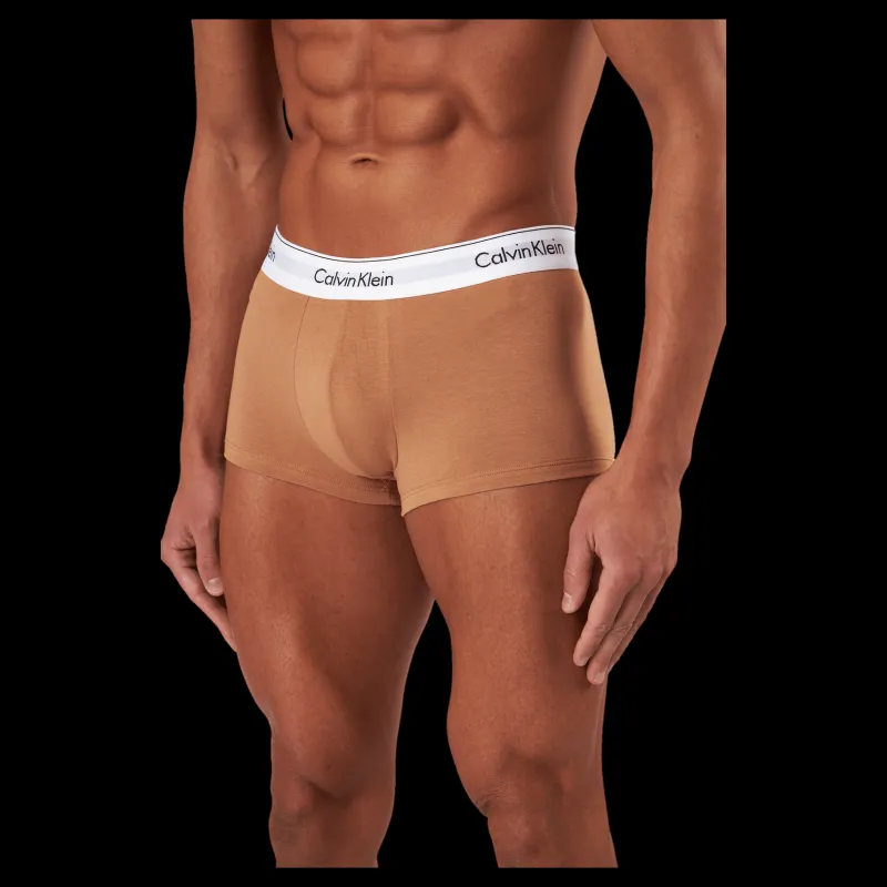 Calvin Klein Low Rise Trunk 3pk Black/ Woodland/ Sandalwood Beige och Svart