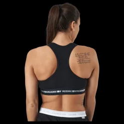 New Calvin Klein Low Support Bra Ck Black Svart