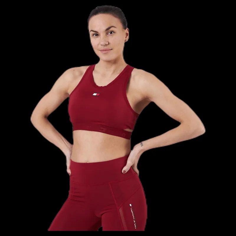 Clearance Tommy Hilfiger Sport Low Support Removable Pads Bra Red Röd