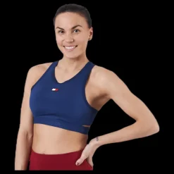 Tommy Hilfiger Sport Low Support Removable Pads Bra Blue Blå Best