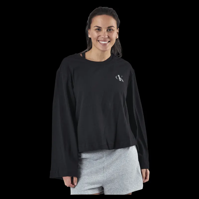 Calvin Klein L/S Crew Neck Black Svart Sale