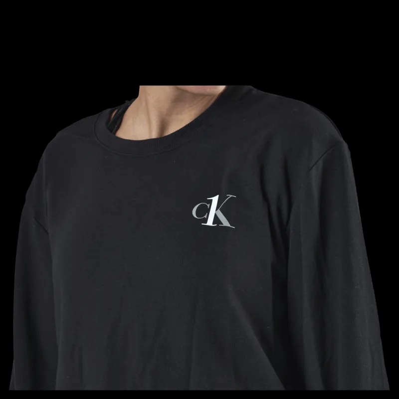 Calvin Klein L/S Crew Neck Black Svart Sale