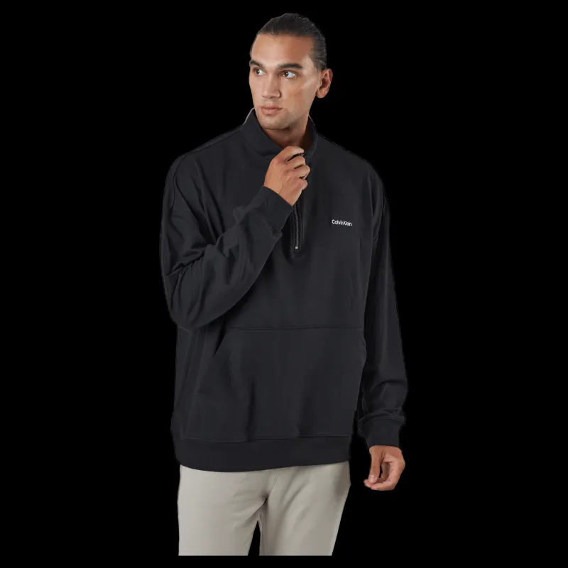 Calvin Klein L/s Quarter Zip Black Svart