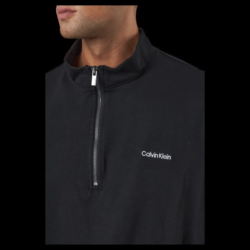 Calvin Klein L/s Quarter Zip Black Svart
