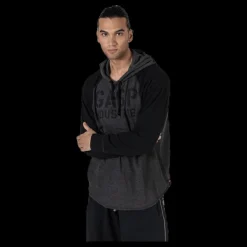 Discount GASP L/S Thermal Hoodie Grey Grå
