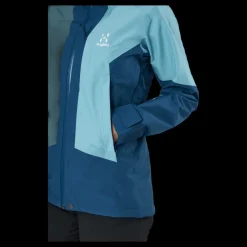 Haglöfs Lumi Jacket Women Dark Ocean/frost Blue Blå