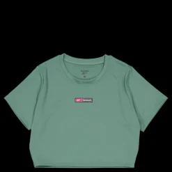 Reebok Lux Bold Crop Tee Tregre Grön New
