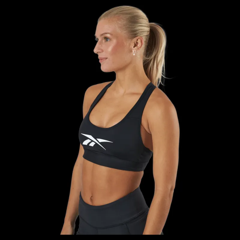 Discount Reebok Lux Vector Racer Bra Black Svart