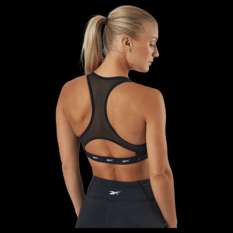 Discount Reebok Lux Vector Racer Bra Black Svart