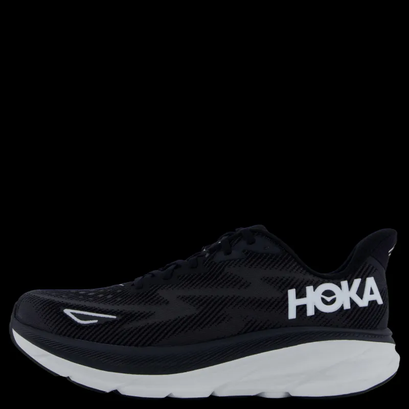 Sale Hoka M Clifton 9 Wide Black / White Svart