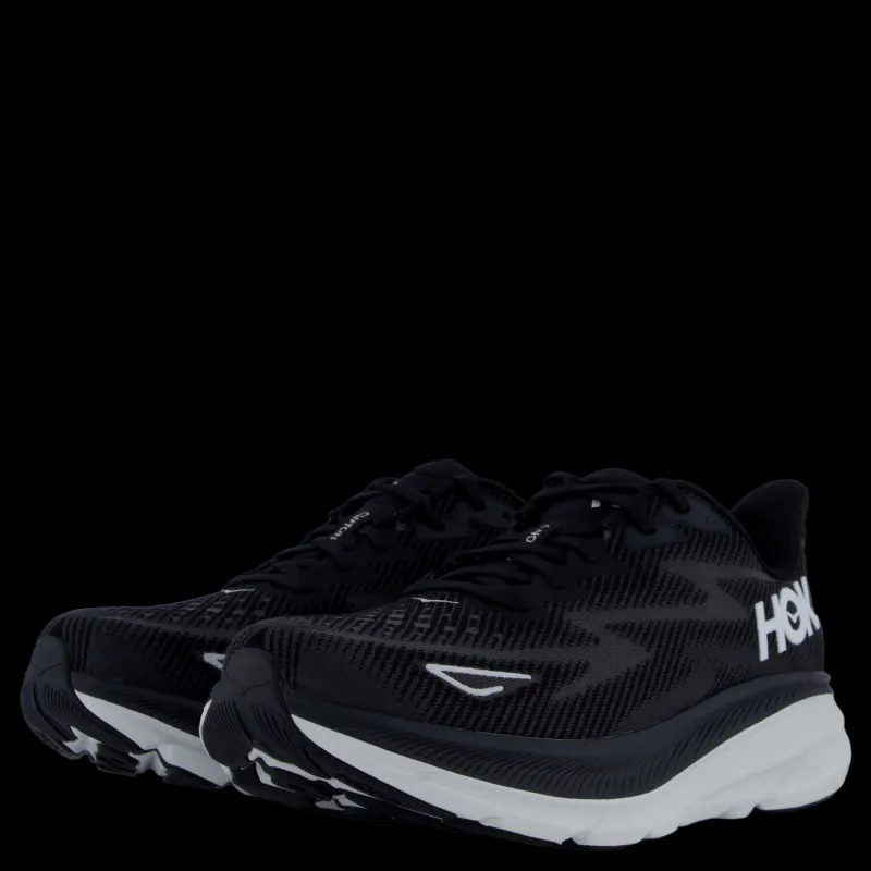 Sale Hoka M Clifton 9 Wide Black / White Svart