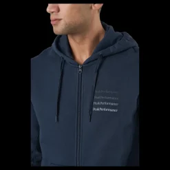 Peak Performance M Ground Zip Hood Blue Shadow Blå Hot