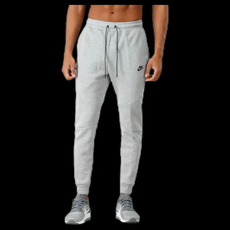 Sale Nike M Nsw Tch Flc Jggr Dk Grey Heather/Black/Black Grå