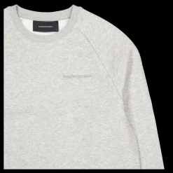 Discount Peak Performance M Original Small Logo Crew Med Grey Melange Grå
