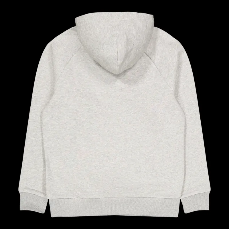Peak Performance M Original Small Logo Hood Med Grey Melange Grå Outlet