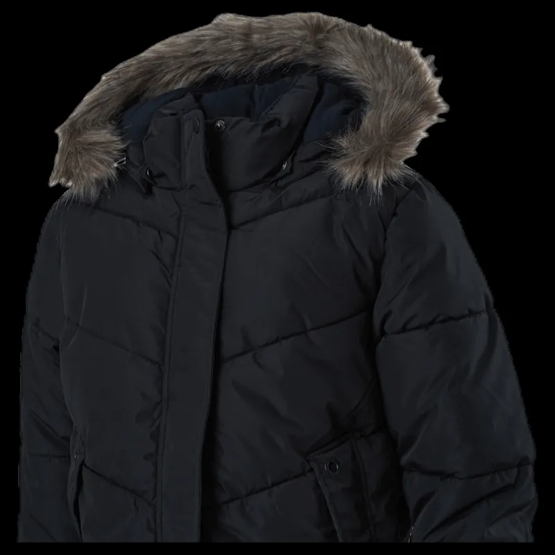 Outlet Name It Mabecca Long Puffer Jacket Black Svart