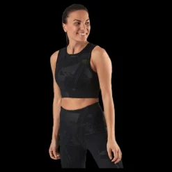 Hot Only Play Mado Aop Cropped Training Top Black Svart
