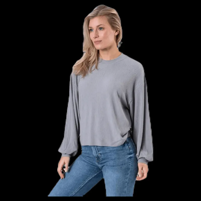 Pieces Mai Ls Top Grey Grå Sale