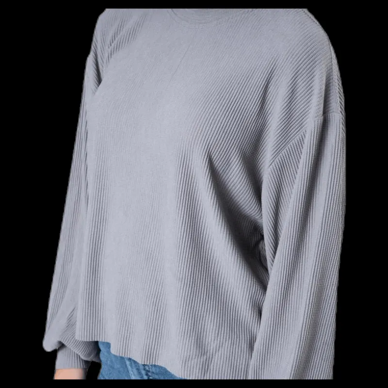 Pieces Mai Ls Top Grey Grå Sale