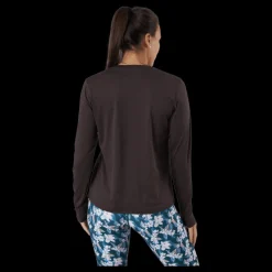 New Endurance Maje W Melange L-s Tee Black Bean Svart