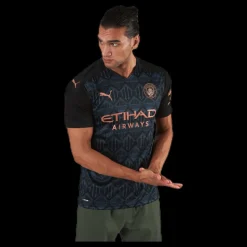 Hot Puma Manchester City FC Away Shirt Replica Blue/Black Svart