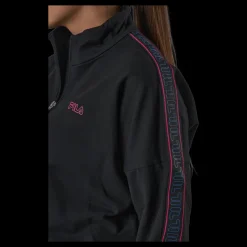 Fila Maribel Cropped Half Zip Shirt Black Best