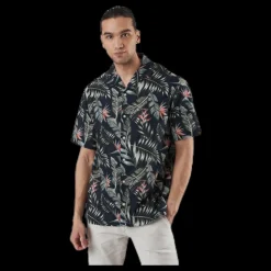 Jack & Jones Marty Organic Shirt Ss Blue Blå