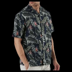 Jack & Jones Marty Organic Shirt Ss Blue Blå