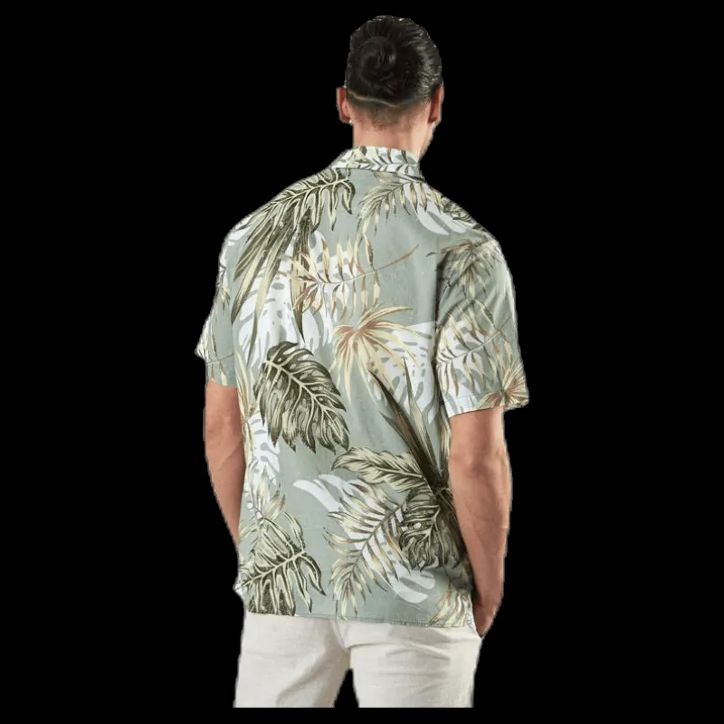 Jack & Jones Marty Organic Shirt Ss Green Grön