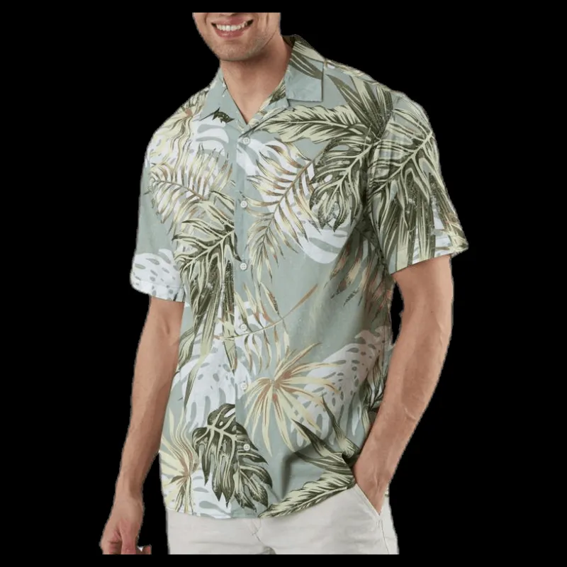 Jack & Jones Marty Organic Shirt Ss Green Grön