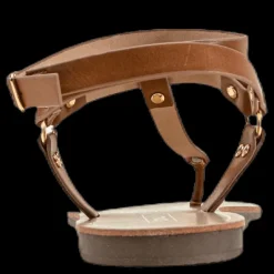 Only Maya Pu Ankle Wrap Sandal Brown Brun New