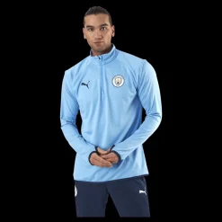 Online Puma MCFC Warmup Midlayer Blue Blå