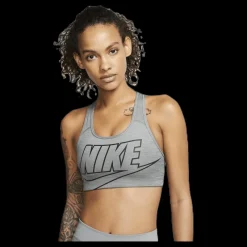 Online Nike Medium Futura Bra Black/Grey Grå