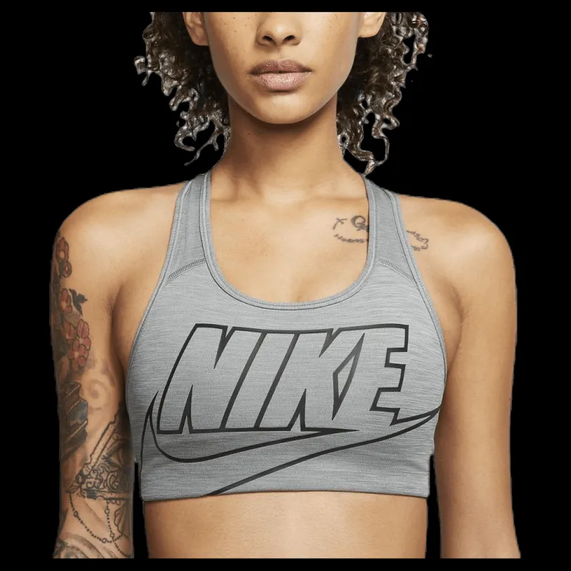 Online Nike Medium Futura Bra Black/Grey Grå