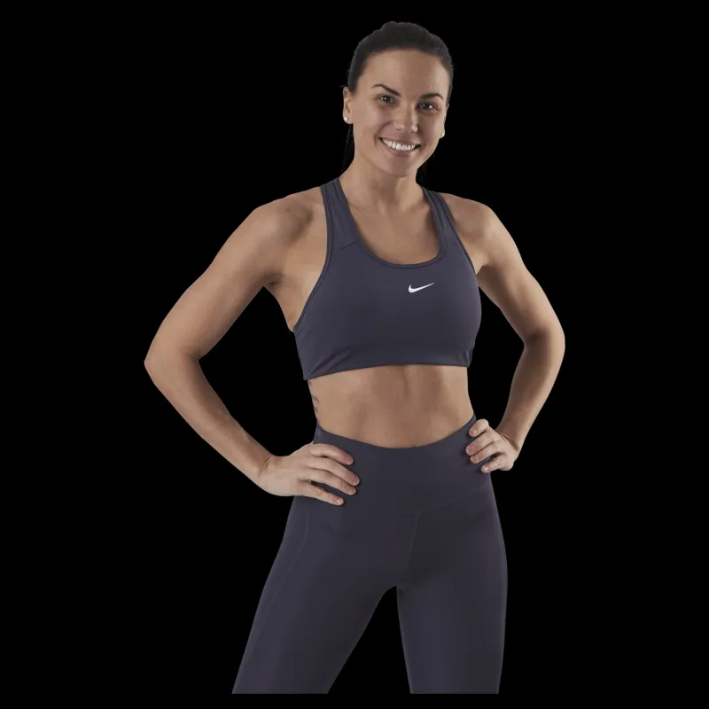 Sale Nike Medium Pad Bra Purple Svart